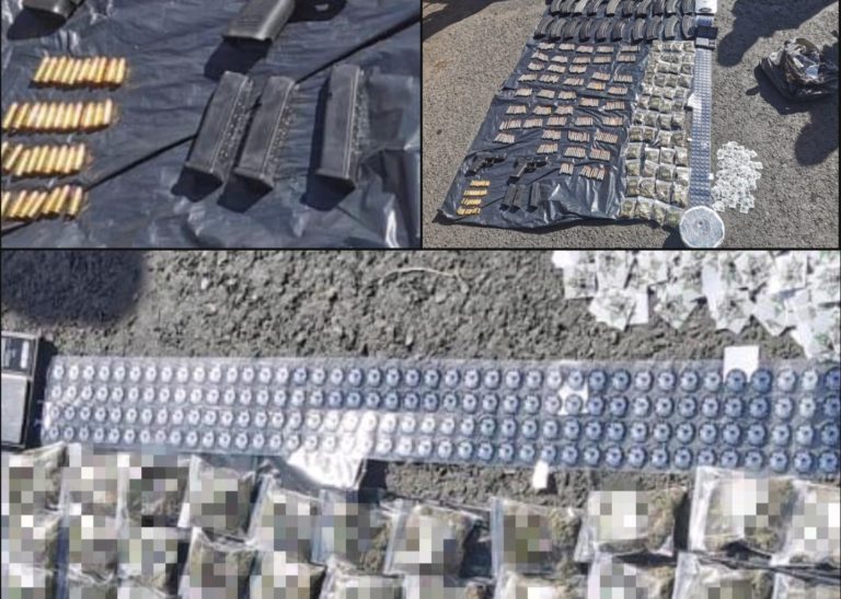 Desarticulan célula delictiva, les decomisan arsenal incluyendo un fusil Barret