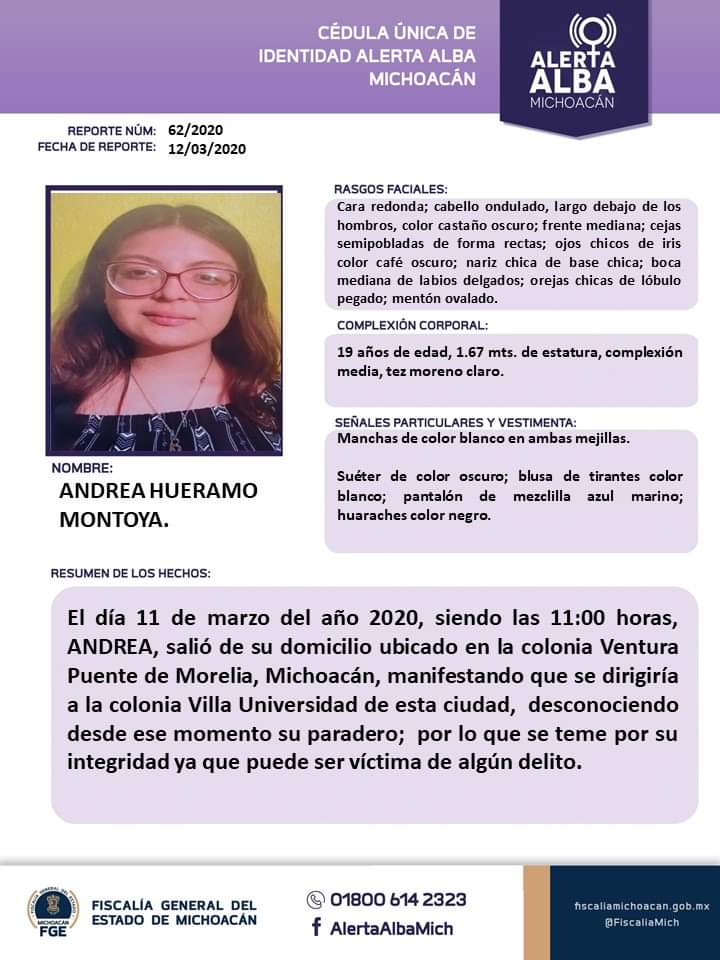 Localizan en Ciudad Altamirano a jóven reportada como desaparecida en Morelia
