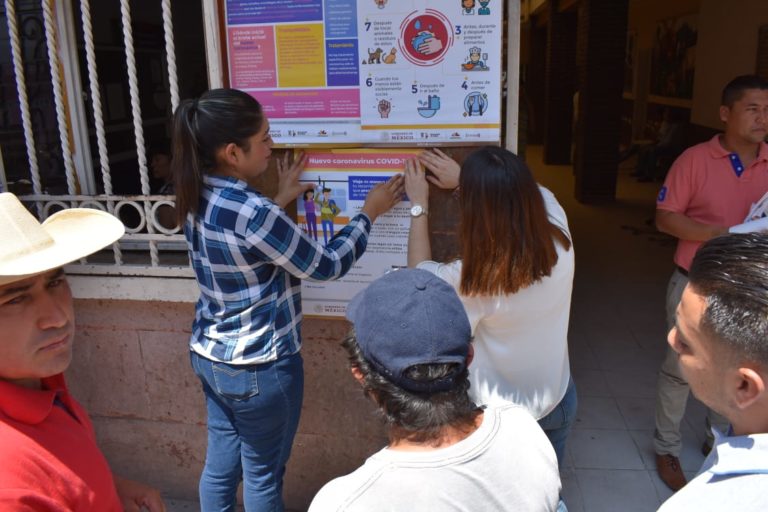 Jazmín Arroyo inicia jornada de información sobre cómo prevenir el Coronavirus en Tuzantla