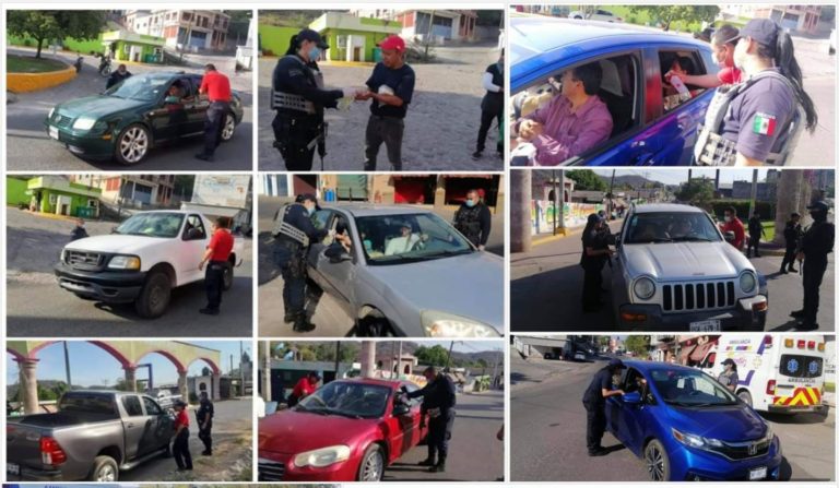 Tuzantla coloca filtros de seguridad sanitaria para prevención del COVID-19