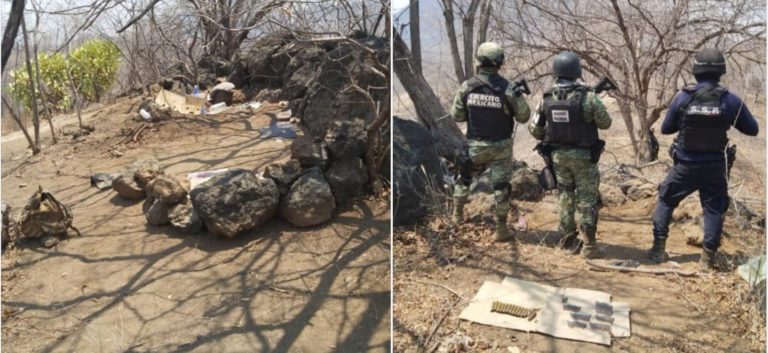 Aseguran en La Estancia cartuchos útiles en campamento clandestino