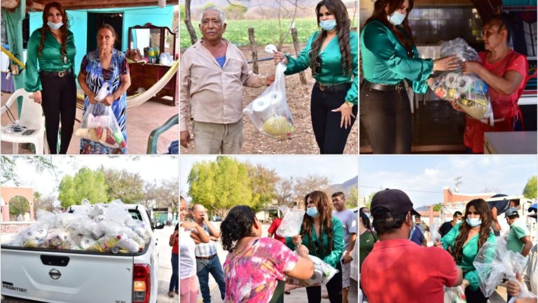 Continúa alcaldesa de Tiquicheo Hortencia Sánchez apoyando a la población ante la contingencia del Covid-19
