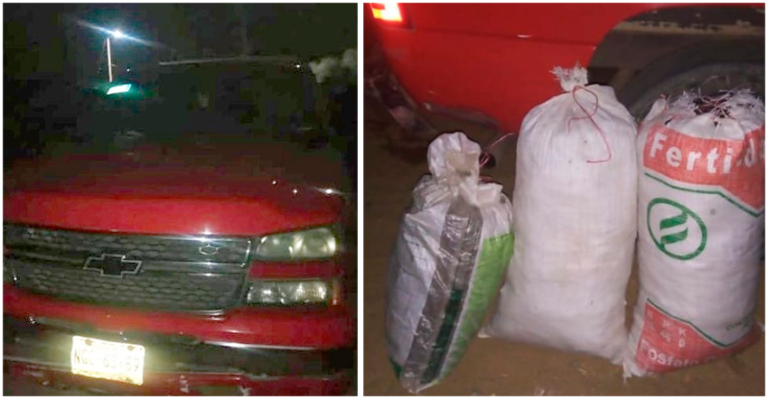 Dos sujetos fueron detenidos en Nocupétaro con 30 kilos de marihuana