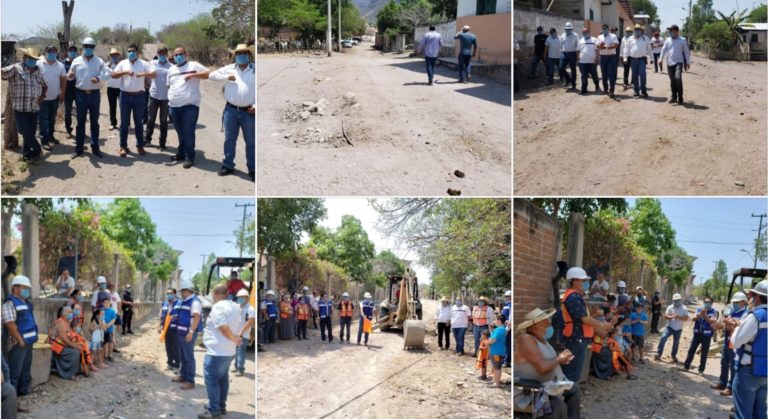Alcalde de Nocupétaro da inicio a pavimentación de importante vialidad en San Antonio de las Huertas