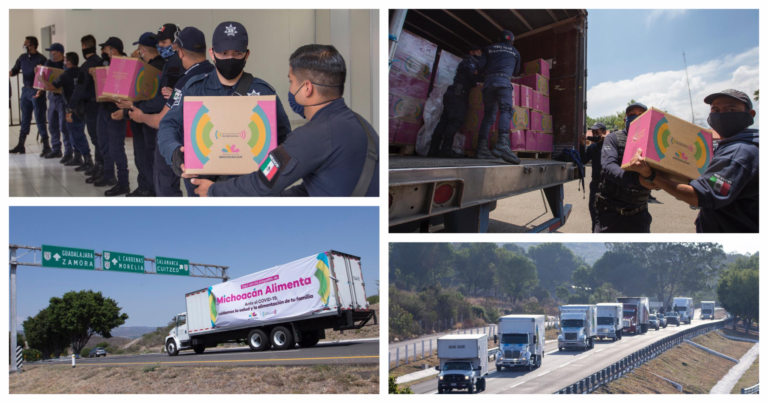 Inicia distribución de paquetes alimentarios en las 15 regiones de Michoacán