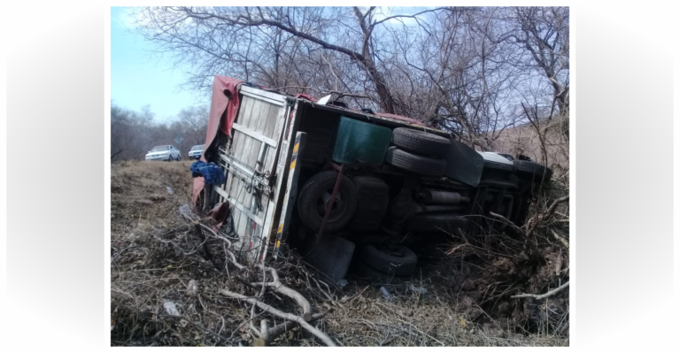 Por manejar a velocidad inmoderada camioneta vuelca cerca de La Tiringucha