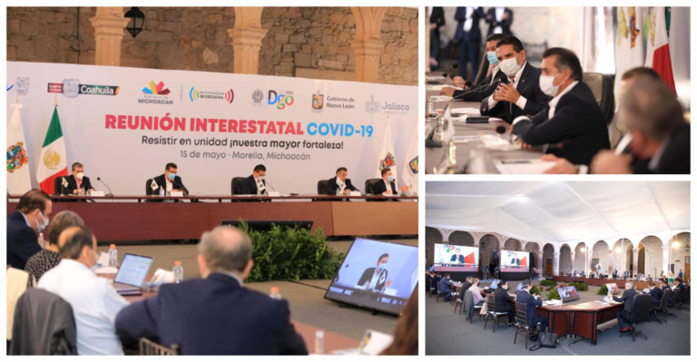 Acuerdan gobiernos de Michoacán, Durango, Nuevo León, Tamaulipas, Coahuila, Colima y Jalisco agenda de salud y reactivación económica para una nueva normalidad