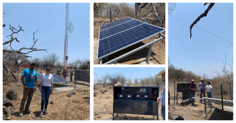 Jazmín Arroyo pone en operación antena amplificadora de señal de telefonía de celular