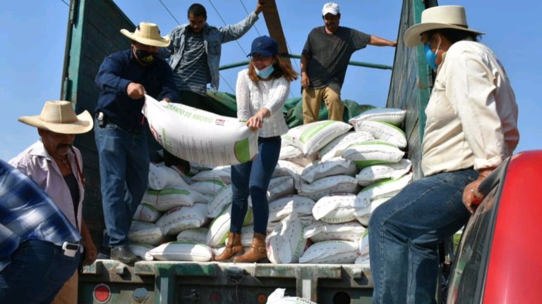 Jazmín Arroyo entrega apoyos a campesinos