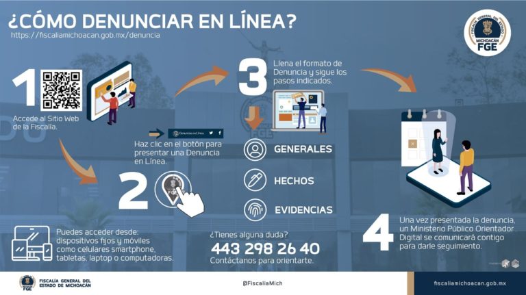 Promueve la Fiscalía General de Michoacán el uso de la “Denuncia en Línea”
