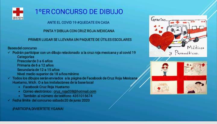La Cruz Roja de Huetamo invita a su Primer Concurso de Dibujo