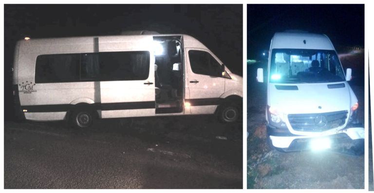 El exceso de velocidad provoca que camioneta de pasajeros se salga de la carretera en Los Llanos