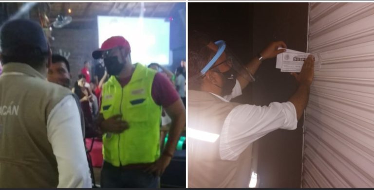 Suspenden autoridades de salud 3 bares por no cumplir con protocolos sanitarios