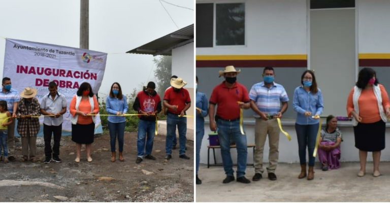 Jazmín Arroyo inaugura y da arranque a más obras en varias comunidades de Tuzantla