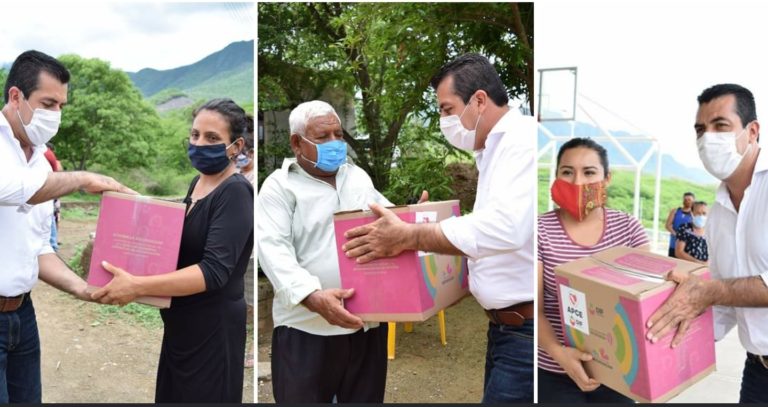 Habitantes de La Parota, Sin Agua y Chihuero recibieron despensas del plan Michoacán Alimenta