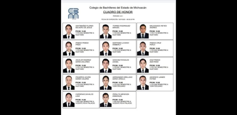 Colegio de Bachilleres plantel Huetamo reconoce a sus alumnos de excelencia al finalizar el ciclo escolar