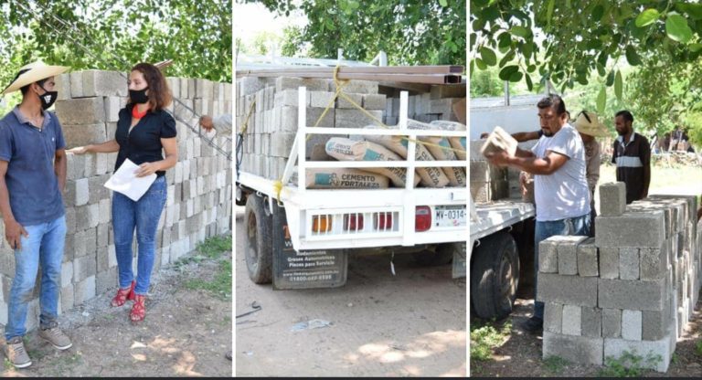 Entregan material para el mejoramiento de las viviendas de las familias huetamenses