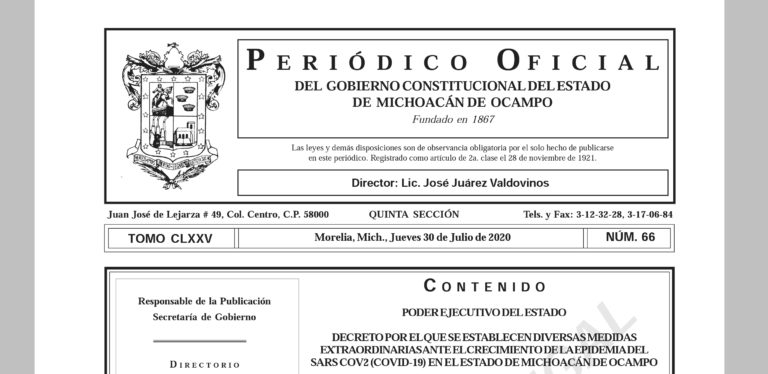 Emite Gobernador decreto para uso obligatorio de cubrebocas