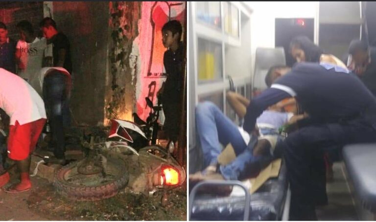 Joven se cae de su motocicleta y resulta lesionado en la avenida principal de Tiquicheo