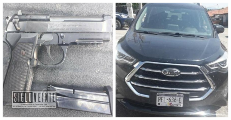 Con arma y camioneta robada, sujeto fue detenido en Nocupétaro