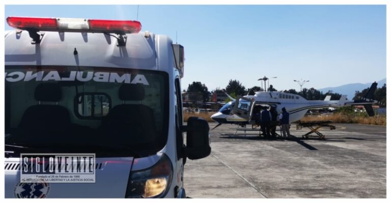 Realizan traslado aéreo de una mujer de Carácuaro al Hospital de la Mujer de Morelia