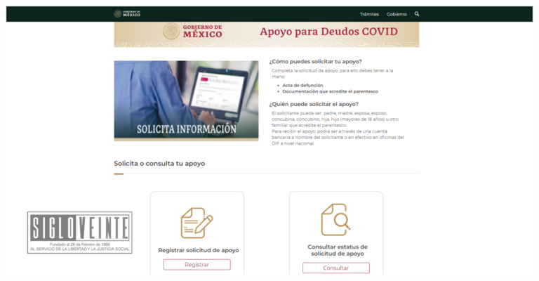 A partir de hoy inicia la entrega del apoyo de 11 mil 460 pesos a familias con fallecidos por COVID-19