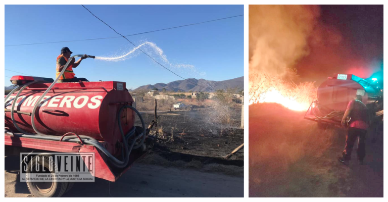 Atiende Bomberos de Huetamo incendios de pastizales