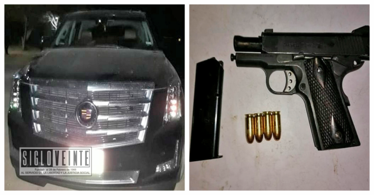 En la carretera San Lucas-Huetamo dos sujetos fueron detenidos en camioneta de lujo con un arma y cartuchos útiles