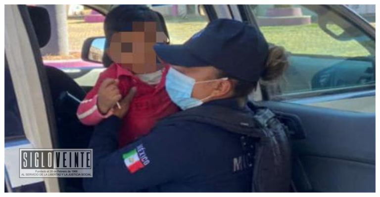 Menor de dos años fue asegurado cuando transitaba solo por la vía pública