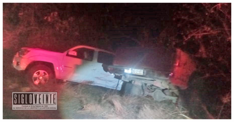Vaca provoca choque entre dos camionetas en la carretera San Lucas – Ciudad Altamirano