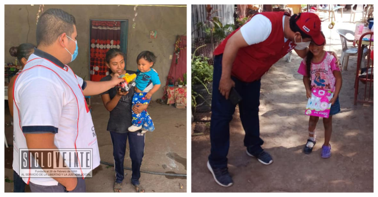 Voluntarios de la Cruz Roja entregaron juguetes a niñas y niños de Huetamo