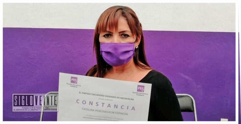 Catalina Pereznegrón es precandidata única a la presidencia municipal de Tiquicheo por el Partido Encuentro Solidario