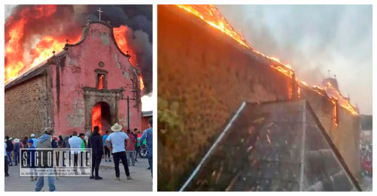 Incendio destruye arte sacro invaluable en la Iglesia de Santiago Apóstol de Paracho