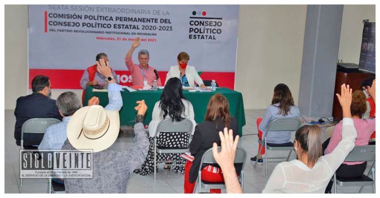 Aprueba el PRI Michoacán plurinominales para el proceso electoral 2020-2024