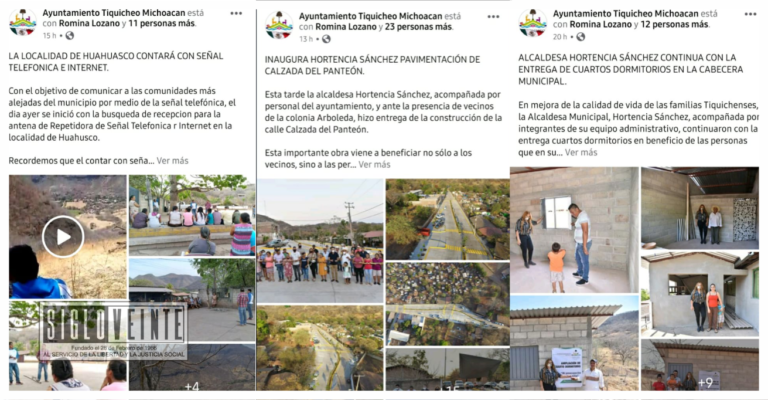 Ayuntamiento de Tiquicheo incumple con la veda electoral promoviendo obras y acciones de gobierno en tiempos de campaña