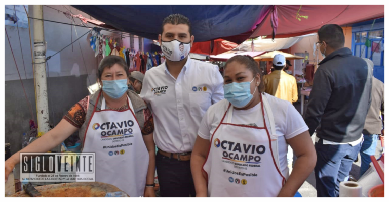 En Tuxpan, Octavio Ocampo se reúne con comerciantes y le compartieron sus necesidades