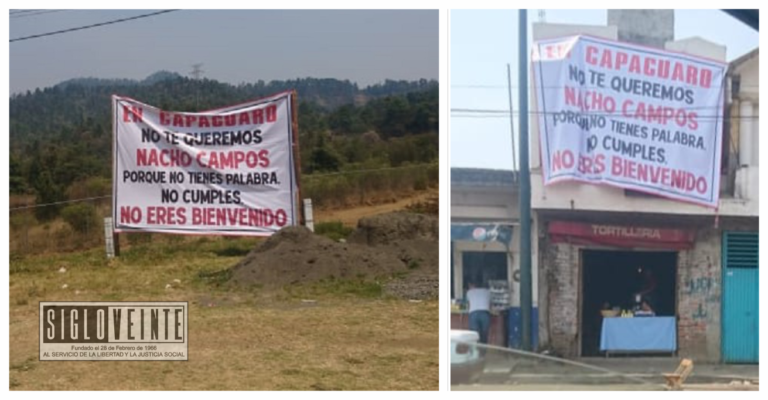 Habitantes del municipio de Uruapan rechazan a candidato de Morena por mentiroso