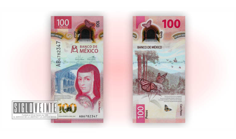 Nuevo billete de 100 pesos es reconocido como el mejor de 2020