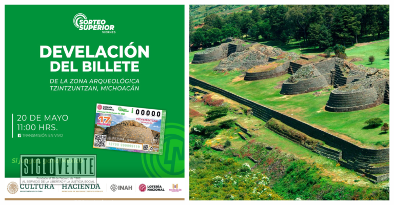 Develarán billete de la Lotería Nacional alusivo a la zona arqueológica de Tzintzuntzan