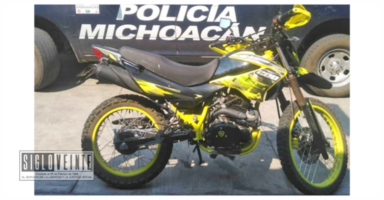 En Carácuaro fue localizada moto robada