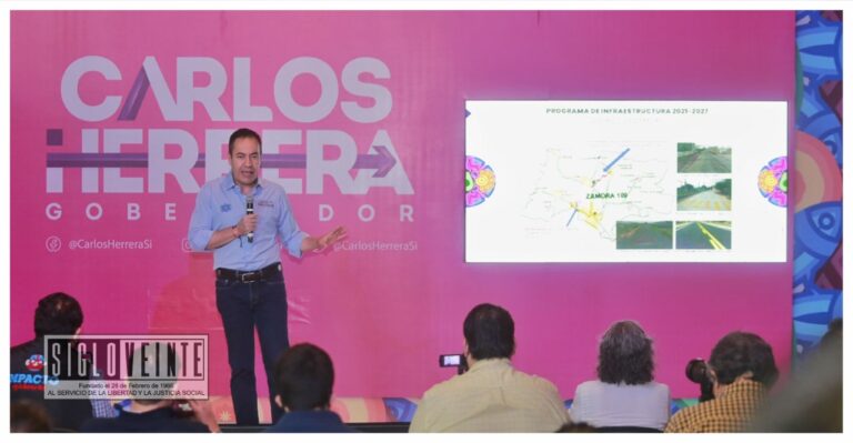 Carlos Herrera va por los 4 carriles de la autopista Siglo XXI; obras sin ocurrencias, garantiza