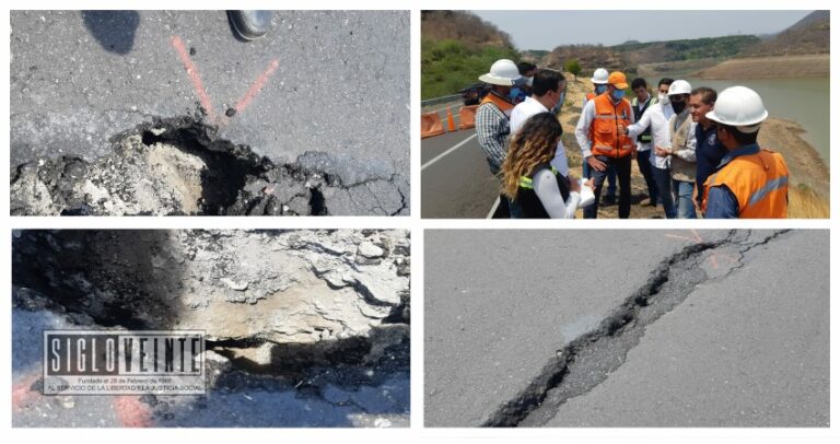 Cierran parcialmente la autopista Siglo XXI por grieta prominente del tramo de Santa Casilda al entronque de Cuatro Caminos
