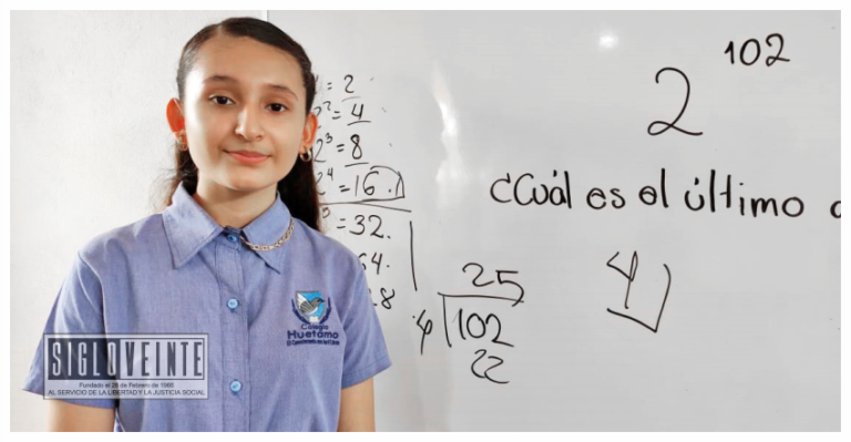 Dulce Paloma una estudiante de 10, orgullo de Huetamo
