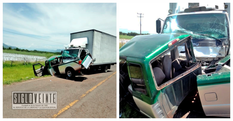 Un menor muerto y un herido, saldo de choque de camioneta con camión de carga en Salguero