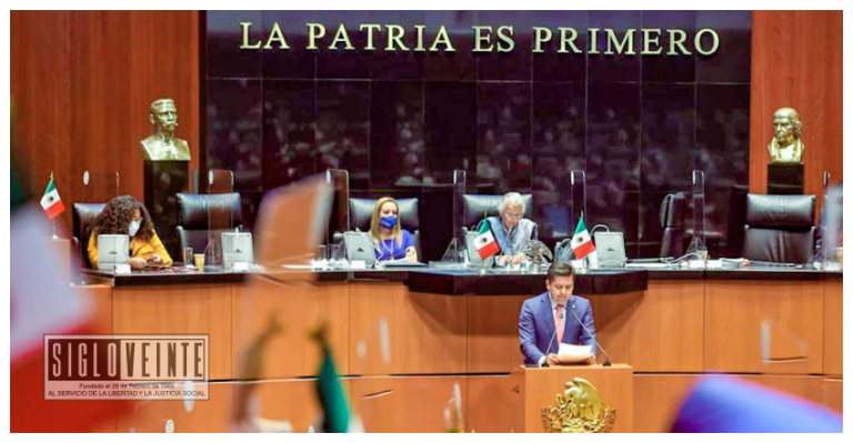 Antonio García hace denuncia pública en la Cámara de Senadores; llama a defender el federalismo