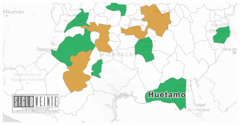 Autoridades de salud pasan a Huetamo de bandera amarilla a verde, los casos de confirmados de COVID-19 disminuyen un 21.3%