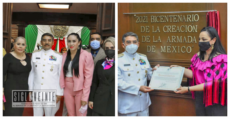Devela Congreso de Michoacán leyenda conmemorativa “2021 Bicentenario de la Creación de la Armada de México”