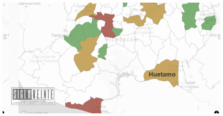 El municipio de Huetamo se mantiene en bandera amarilla, no bajan los casos positivos de COVID-19