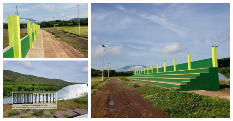 Viento tira techumbre de las gradas de la Unidad Deportiva de Tiquicheo, tenía 11 meses de haberse inaugurado