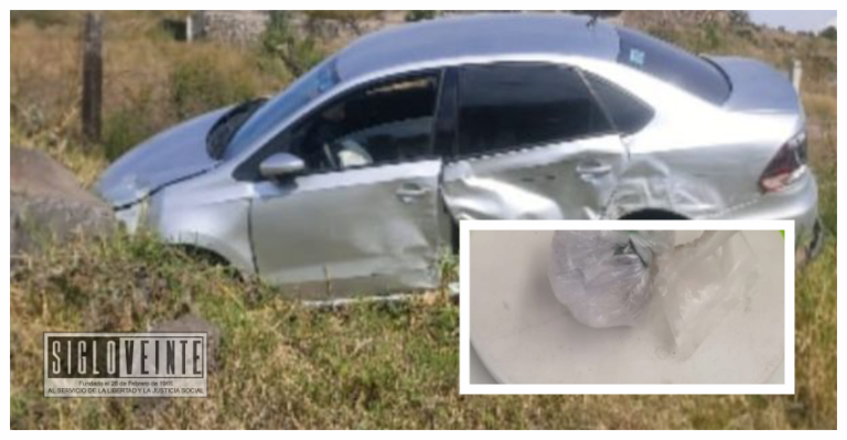 Tras persecución, Policía Michoacán aprehende a dos con vehículo robado y droga